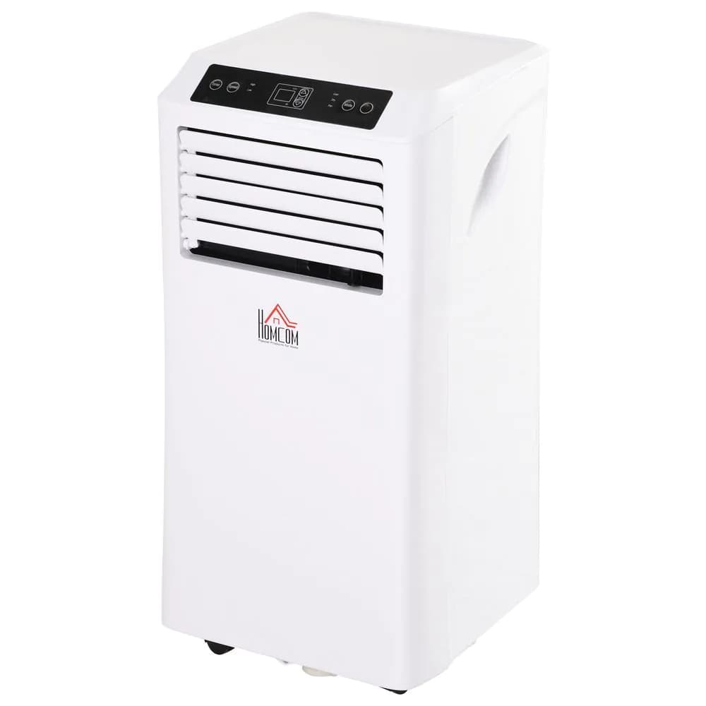 image-HOMCOM Mobile Air Conditioner W/ RC Cooling Sleeping Mode Portable White 1080W