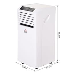 image-HOMCOM Mobile Air Conditioner W/ RC Cooling Sleeping Mode Portable White 1080W