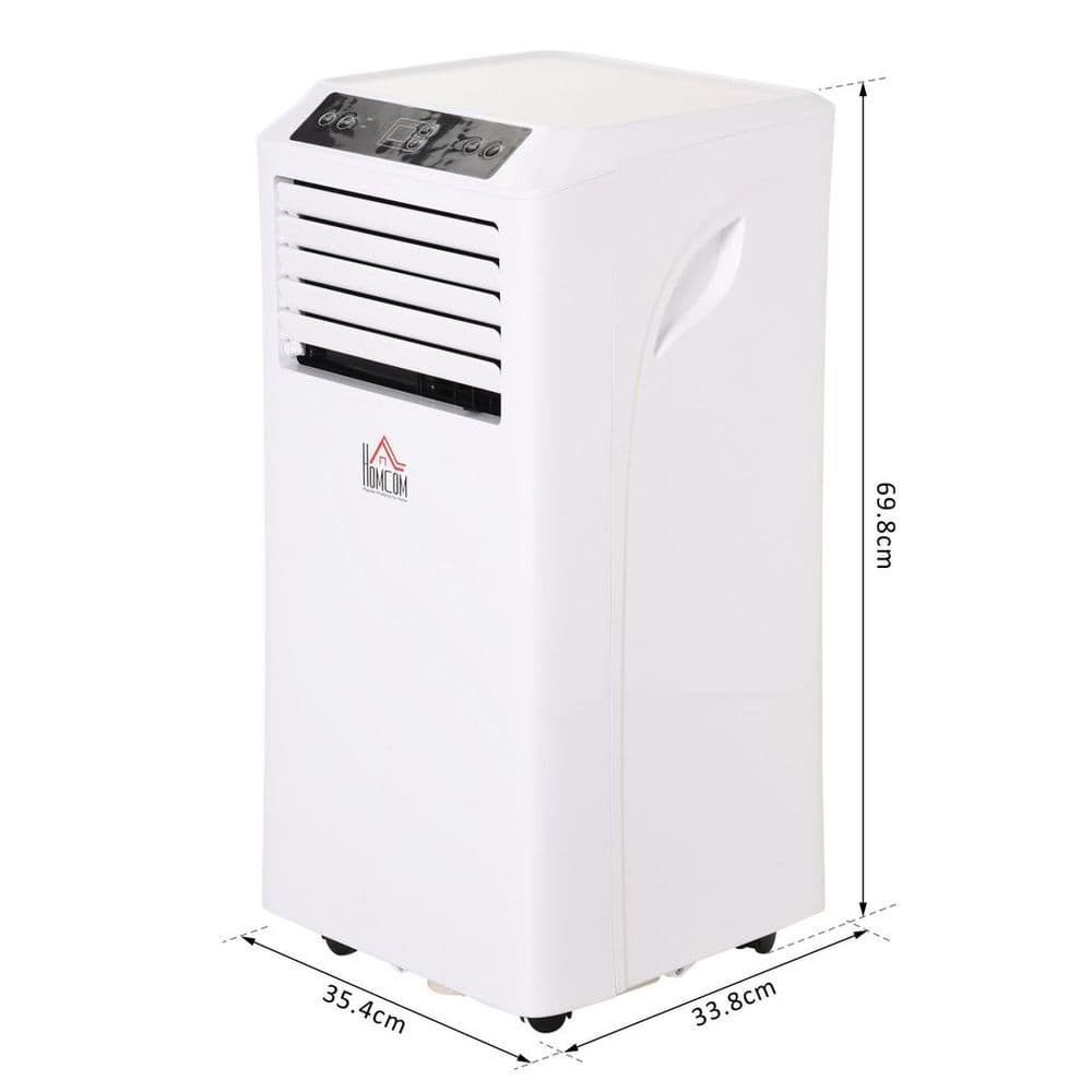 image-HOMCOM Mobile Air Conditioner W/ RC Cooling Sleeping Mode Portable White 1080W