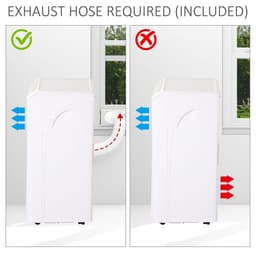 image-HOMCOM Mobile Air Conditioner W/ RC Cooling Sleeping Mode Portable White 1080W