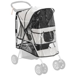 image-PawHut Dog Stroller Rain Cover w/ Rear Entry, Cover, for Dog Pram