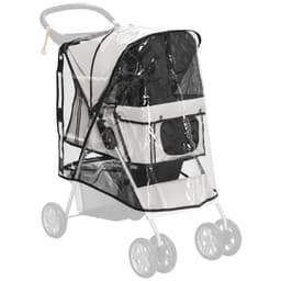 image-PawHut Dog Stroller Rain Cover w/ Rear Entry, Cover, for Dog Pram