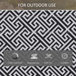 image-Outsunny 182x274cm Reversible Outdoor Rug Portable Plastic Straw RV Camping Mat