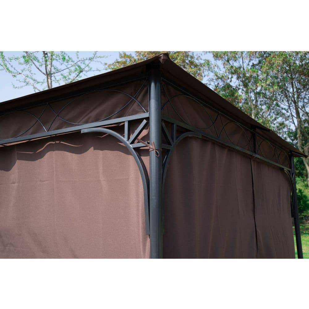 image-Outsunny 3m x 3m Garden Metal Gazebo Marquee Party Tent Canopy Shelter Pavilion
