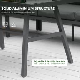 image-Outsunny 8-Seater Aluminium Garden Dining Sofa Furniture Set with Cushions