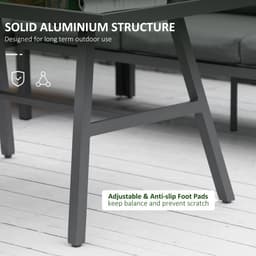 image-Outsunny 8-Seater Aluminium Garden Dining Sofa Furniture Set with Cushions