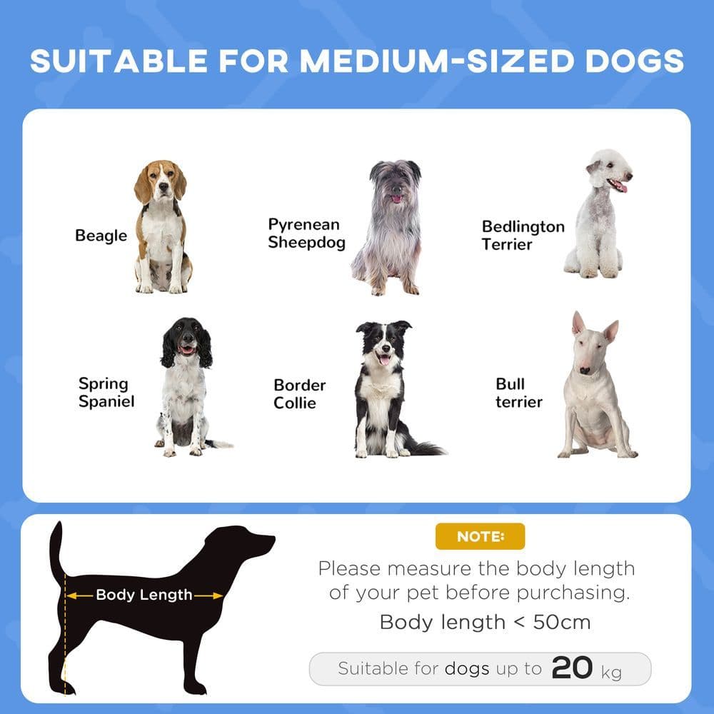 image-PawHut 76cm Elevated Dog Bed Cooling Raised Pet Cot UV Protection Canopy Blue