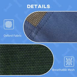 image-PawHut 76cm Elevated Dog Bed Cooling Raised Pet Cot UV Protection Canopy Blue