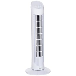 image-HOMCOM 30" Tower Fan Noise Reduction Wind 3-Level Cool ABS Indoor White