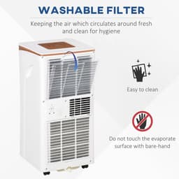 image-HOMCOM 10000 BTU Portable Air Conditioner 4 Modes LED Display Timer Home Office