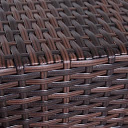 image-Outsunny Rattan Wicker Tea Coffee Table w/ Umbrella Hole Storage Space Brown