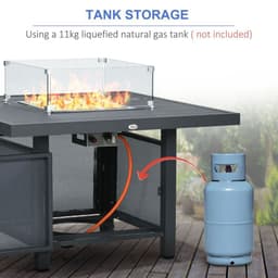 image-Outsunny 6-Piece Garden Furniture Set with Firepit Table Outdoor Sofa Aluminium
