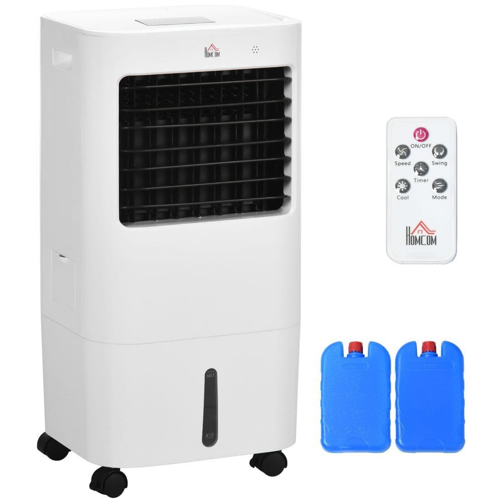 image-HOMCOM Evaporative Portable Air Cooler Cooling Fan Humidifier for Home Office