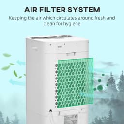 image-HOMCOM Evaporative Portable Air Cooler Cooling Fan Humidifier for Home Office