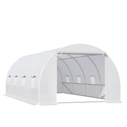 image-Outsunny 6 x 3 x 2 m Polytunnel Greenhouse w/ Zippered Door and 8 Windows