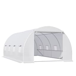image-Outsunny 6 x 3 x 2 m Polytunnel Greenhouse w/ Zippered Door and 8 Windows
