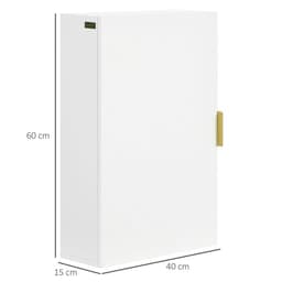 image-kleankin Bathroom Wall Cabinet with Adjustable Shelves for Hallway, Living Room