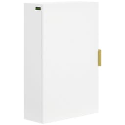 image-kleankin Bathroom Wall Cabinet with Adjustable Shelves for Hallway, Living Room