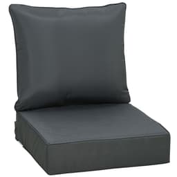 image-Outsunny Outdoor Seat and Back Cushion Set, Deep Seating Chair Cushion, Grey