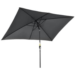image-Outsunny 3x2m Patio Parasol Canopy Tilt Crank 6 Ribs Sun Shade Garden Black