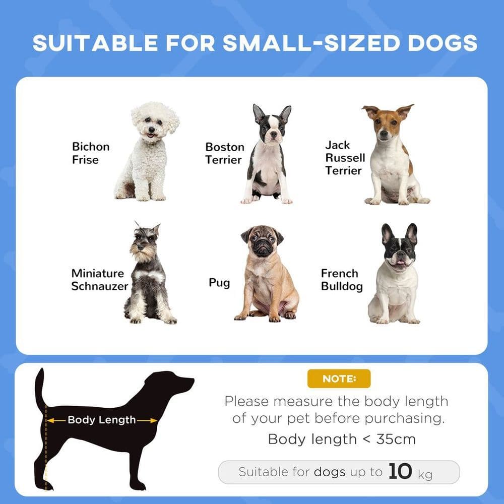 image-PawHut 61cm Elevated Dog Bed Cooling Raised Pet Cot UV Protection Canopy Blue