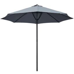 image-Outsunny Outdoor Market Table Parasol Umbrella Sun Shade with 8 Ribs, Grey