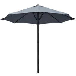 image-Outsunny Outdoor Market Table Parasol Umbrella Sun Shade with 8 Ribs, Grey
