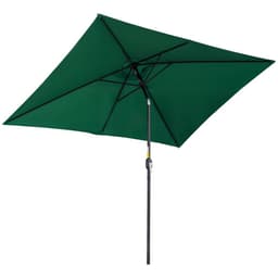 image-Outsunny 3x2m Patio Parasol Canopy Tilt Crank 6 Ribs Sun Shade Garden Green