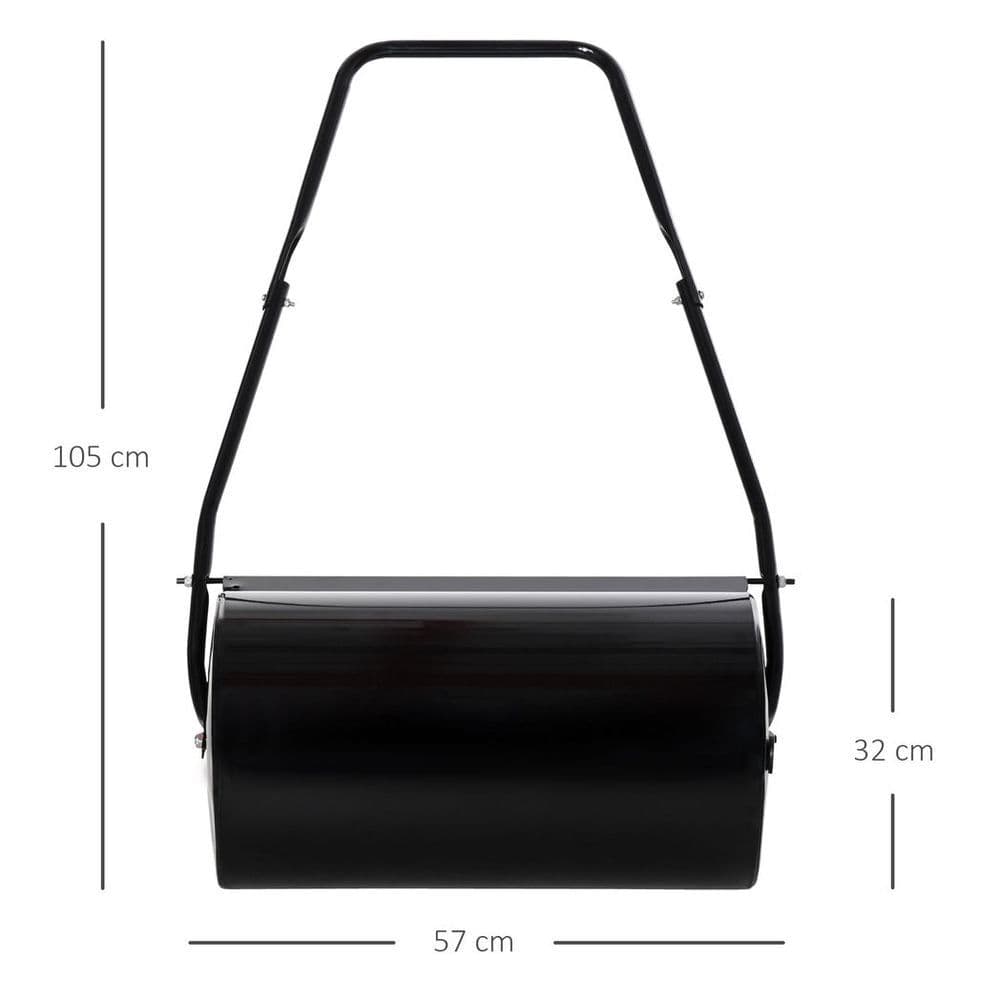 image-DURHAND Heavy Duty Garden Lawn Roller Push Tow Water Sand Filled 46L Equipment