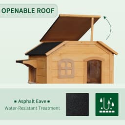 image-Wooden Cat House Cat Cave Pet Shelter Condos Outdoor Natural Wood Finish