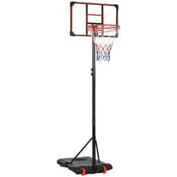 image-SPORTNOW Kids Adjustable Basketball Hoop and Stand w/ Wheels, 1.8-2m