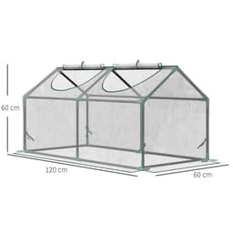 image-Outsunny Greenhouse Plants Foil Tomato Vegetable House W/ 2 Windows Clear