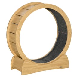 image-Cat Treadmill, Wooden Cat Running Wheel with Brake, Cat Exercise Wheel