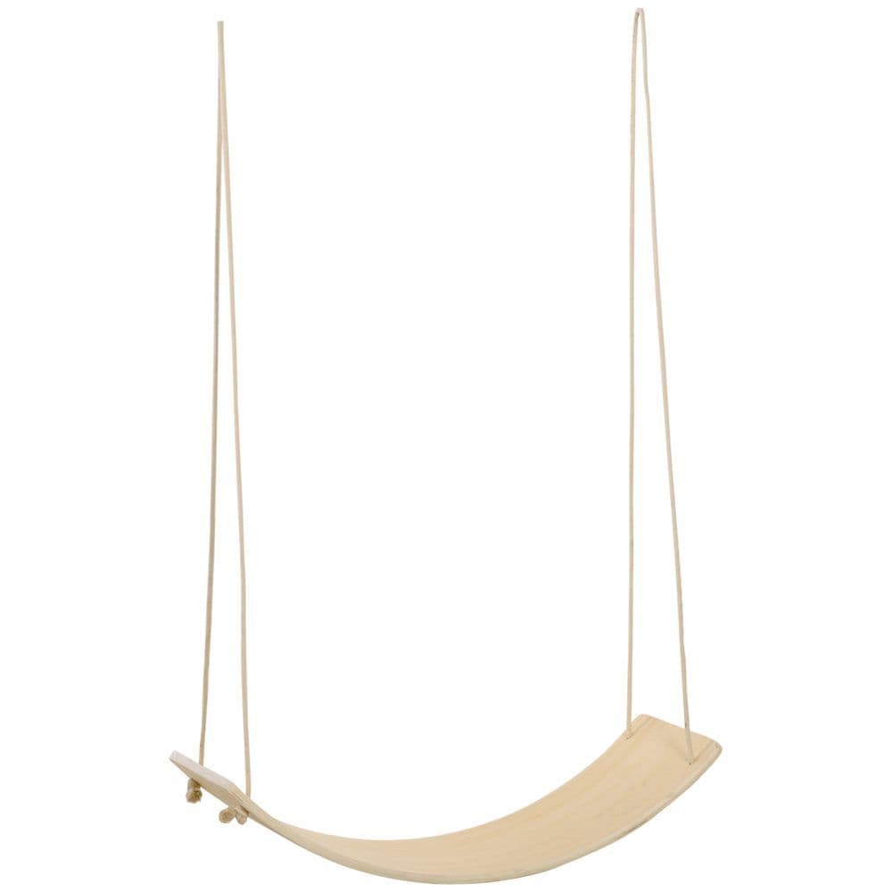 image-HOMCOM Wood Wobble Board W/ Ropes, Baby Rocker Balance Board for Kids, Adults
