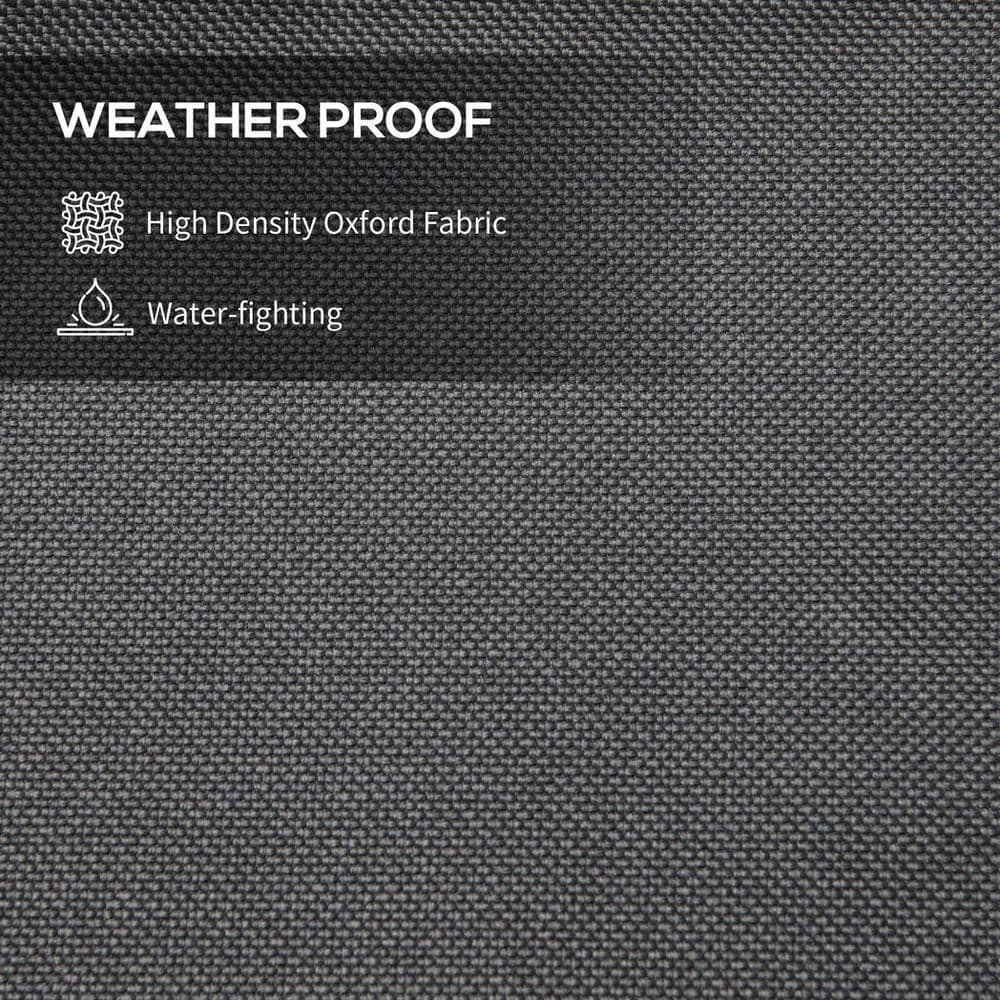 image-Outsunny Parasol Cover, Patio Cantilever Cover, Banana Umbrella Protector Grey