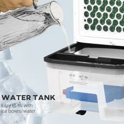 image-HOMCOM Portable Air Cooler, Evaporative Anion Ice Cooling Fan Humidifier Unit