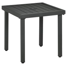 image-Outsunny Garden Side Table Coffee Table with Umbrella Hole for Patio Balcony
