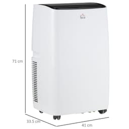 image-HOMCOM 14,000 BTU Portable Air Conditioner Unit with Remote, 24H Timer, 40m