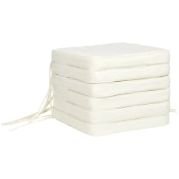 image-Outsunny Set of 6 Chair Cushion Seat Pads Dining Chair w/ Straps Indoor Outdoor