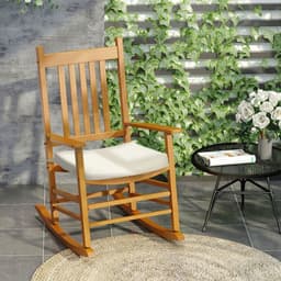 image-Outsunny Set of 6 Chair Cushion Seat Pads Dining Chair w/ Straps Indoor Outdoor