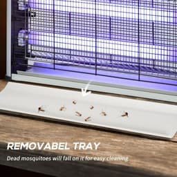 image-Outsunny 30W Mosquito Insect Killer Pest Bug Trap Lamp UV Fly Zapper Silver