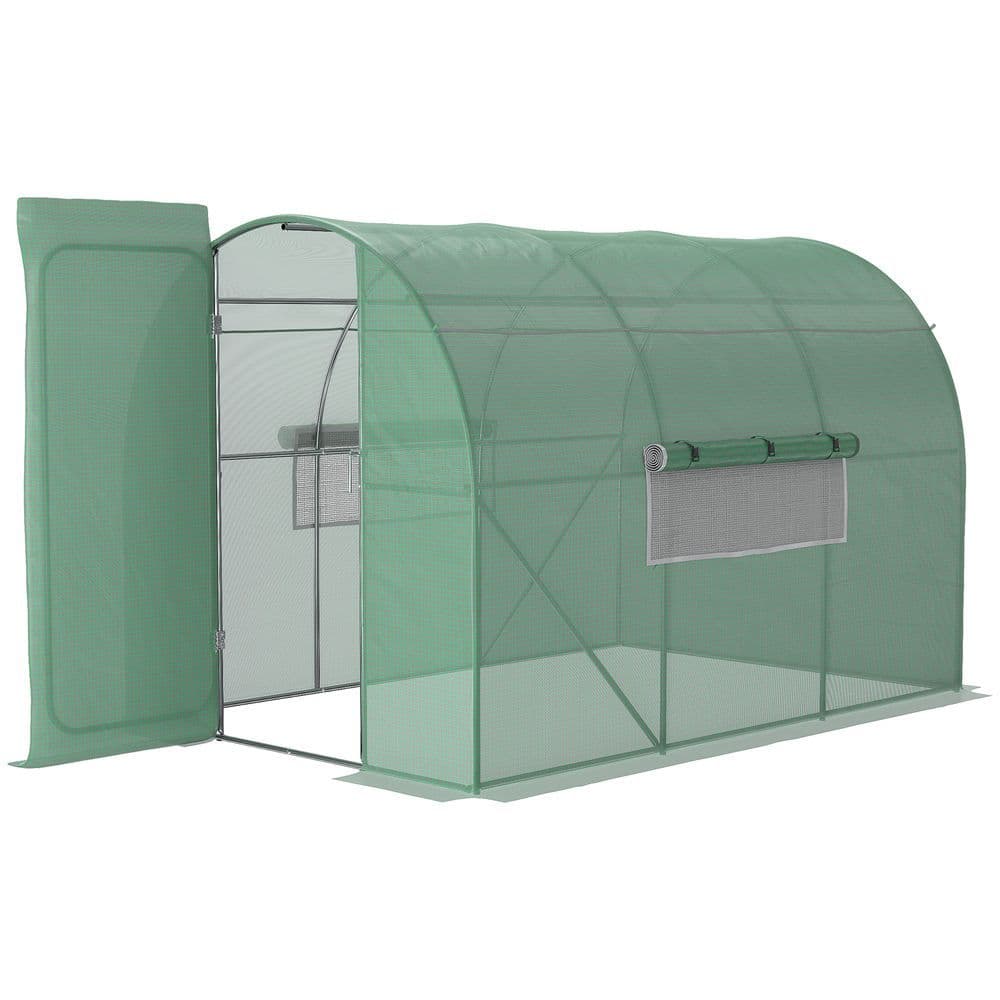 image-Outsunny 3 x 2M Reinforced Walk-in Polytunnel Garden Greenhouse Steel Frame