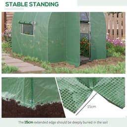 image-Outsunny 3 x 2M Reinforced Walk-in Polytunnel Garden Greenhouse Steel Frame