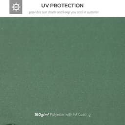 image-Outsunny 3(m) 2 Tier Garden Gazebo Top Cover Replacement Canopy Roof Dark Green