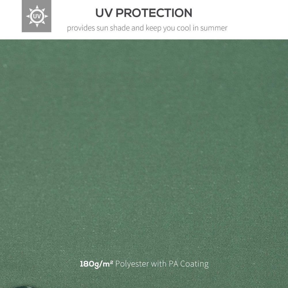 image-Outsunny 3(m) 2 Tier Garden Gazebo Top Cover Replacement Canopy Roof Dark Green
