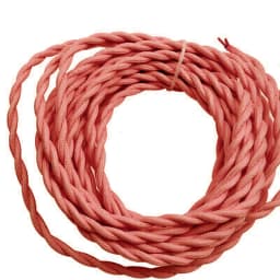 image-Vintage 3 core Twisted Italian Braided Cable, Electrical Fabric Flexible Lamp textile Cable Wire