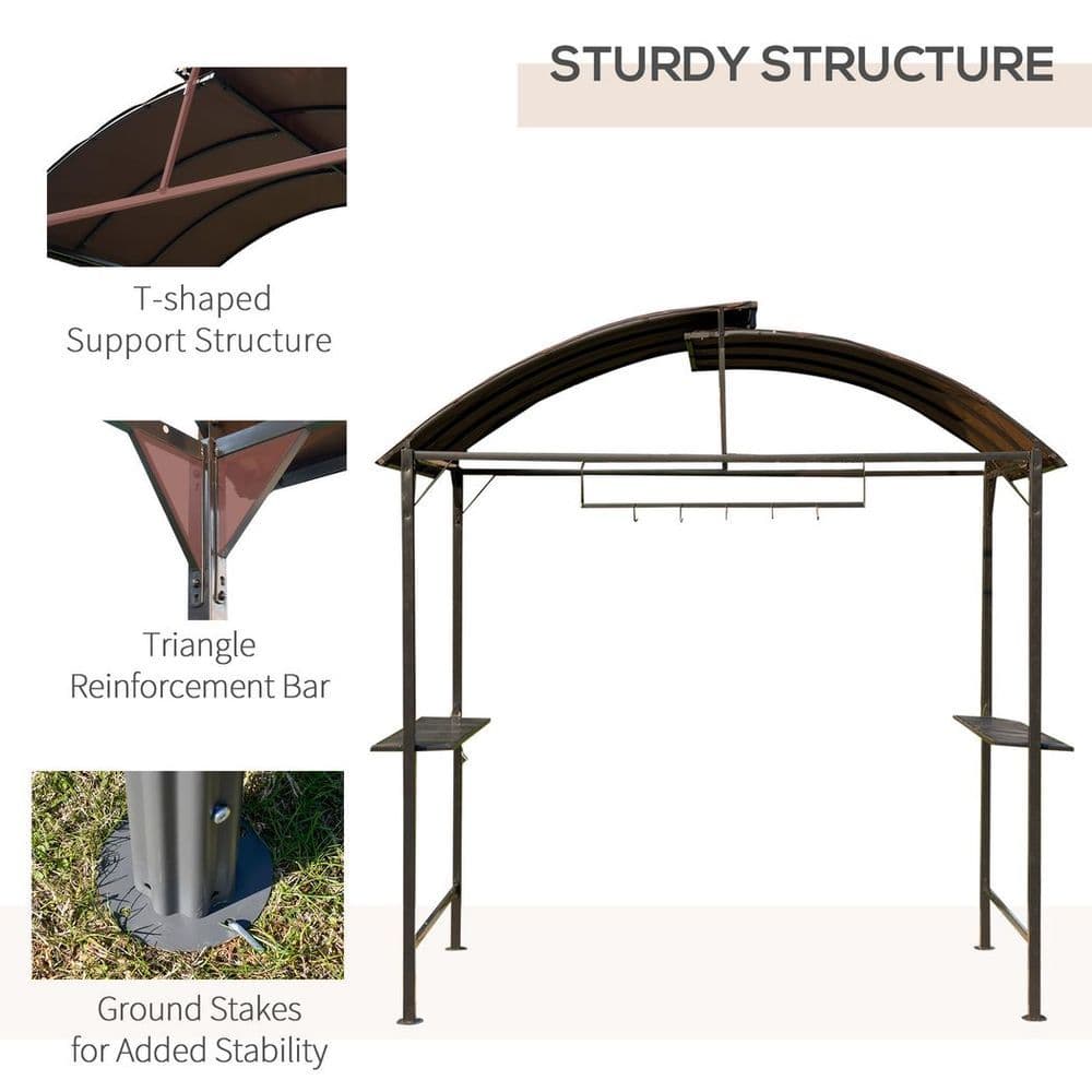 image-Gazebo Marquee Canopy Awning Shelter Garden Patio BBQ Tent Grill Black
