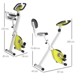 image-Magnetic Resistance Exercise Bike Foldable LCD Adjustable Seat Yellow