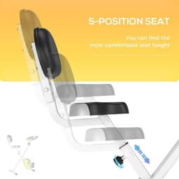 image-Magnetic Resistance Exercise Bike Foldable LCD Adjustable Seat Yellow