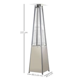 image-10.5KW Patio Gas Heater Outdoor Pyramid Propanes Heater w/ Cover